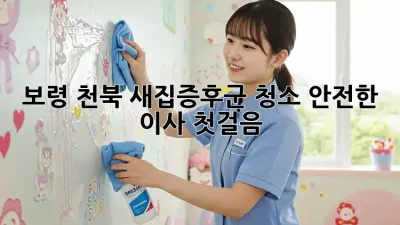 🏡 보령 천북 새집증후군 청소, 안전한 이사 첫걸음! 💨
