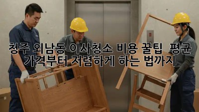 청주 외남동 이사청소 비용 꿀팁🍯 : 평균 가격부터 저렴하게 하는 법까지!